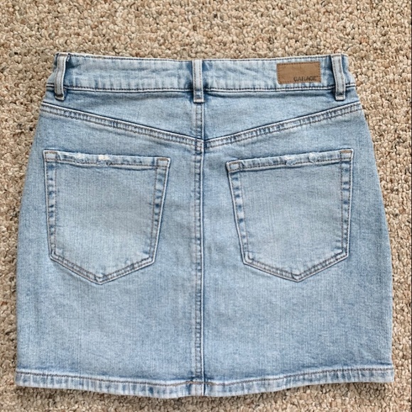 GARAGE high rise denim mini skirt, size SMALL - Picture 2 of 4
